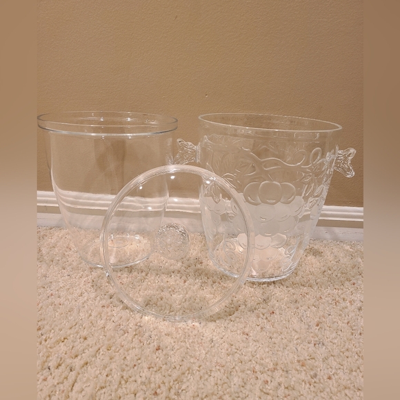 Prodyne Double Wall Ice Bucket with Embossed Grape Design - Picture 3 of 9